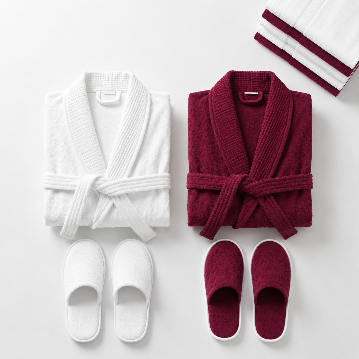 Couple’s Off-White × Burgundy