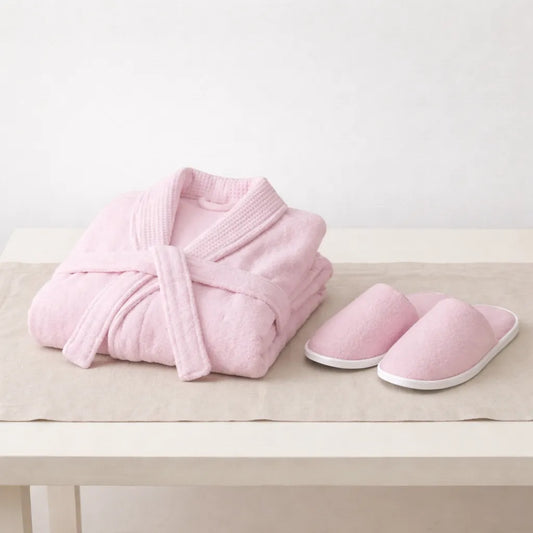 Pink Bathrobe Set