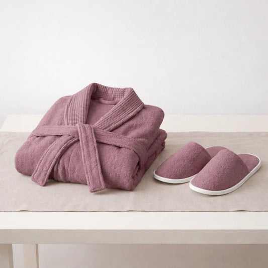 Mauve Bathrobe Set